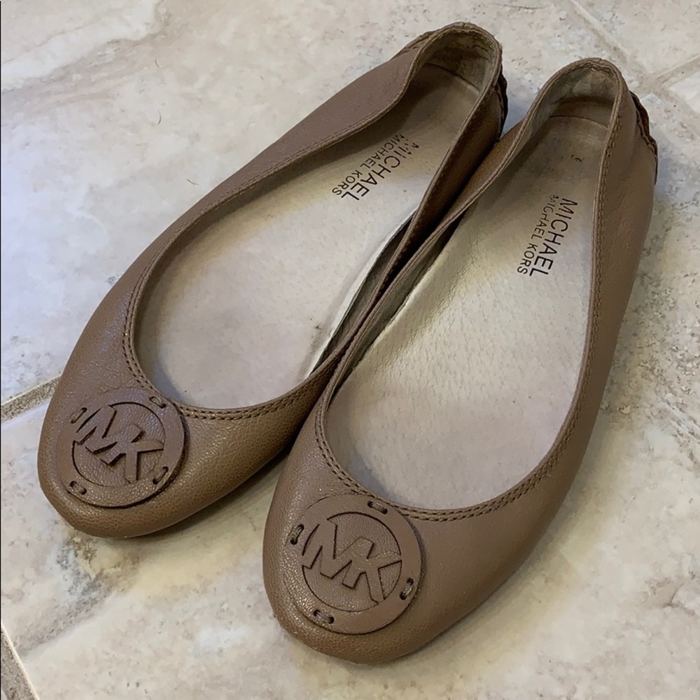 Micheal Kors Leather Logo Driving Flats
